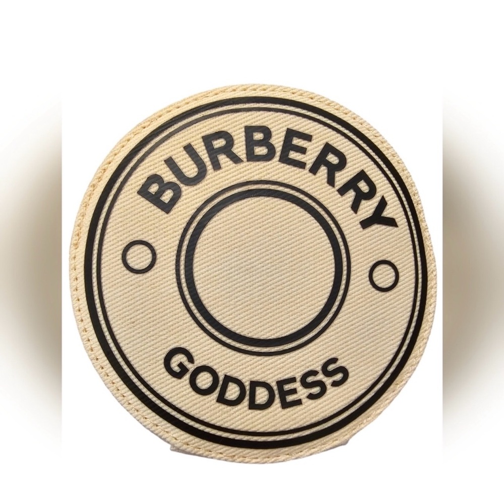 New Arrivals! Burberry Goddess Cream Canvas Bag with Gold Accents.